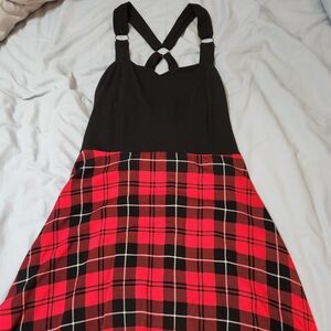 Black and Red Plaid Dress